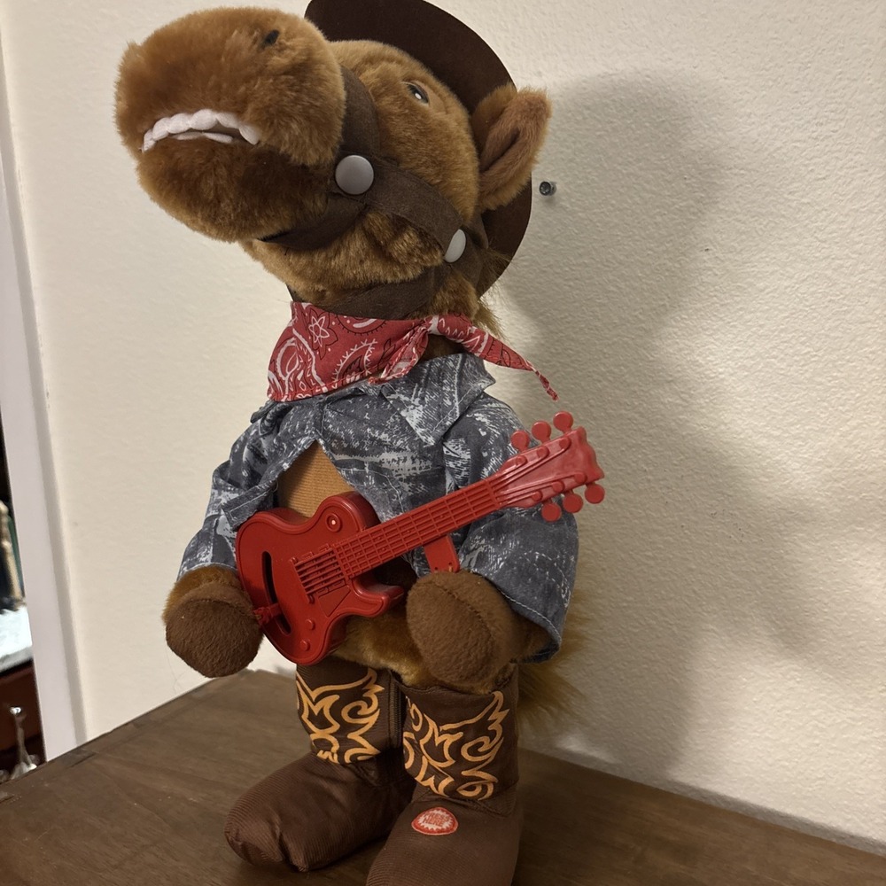 Boot Scootin' Billie Horse Plush Ronnie Dunn Sings Dances Play Guitar 2008 Works